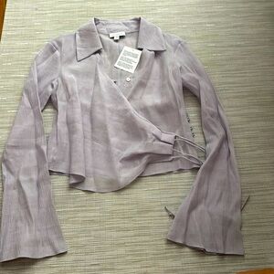 Lavender Wrap Blouse